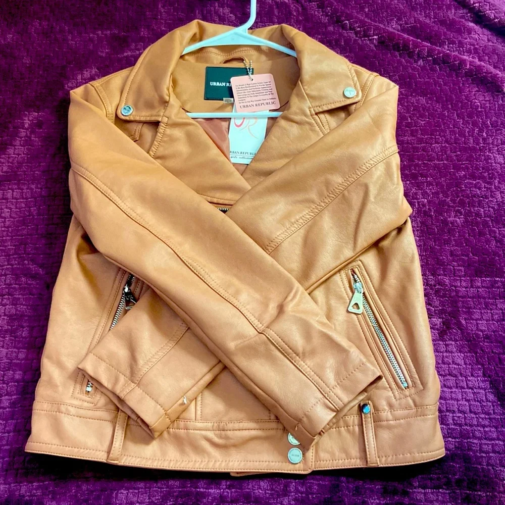 Urban Republic Girls Collection leather brown jacket - Picture 1 of 1